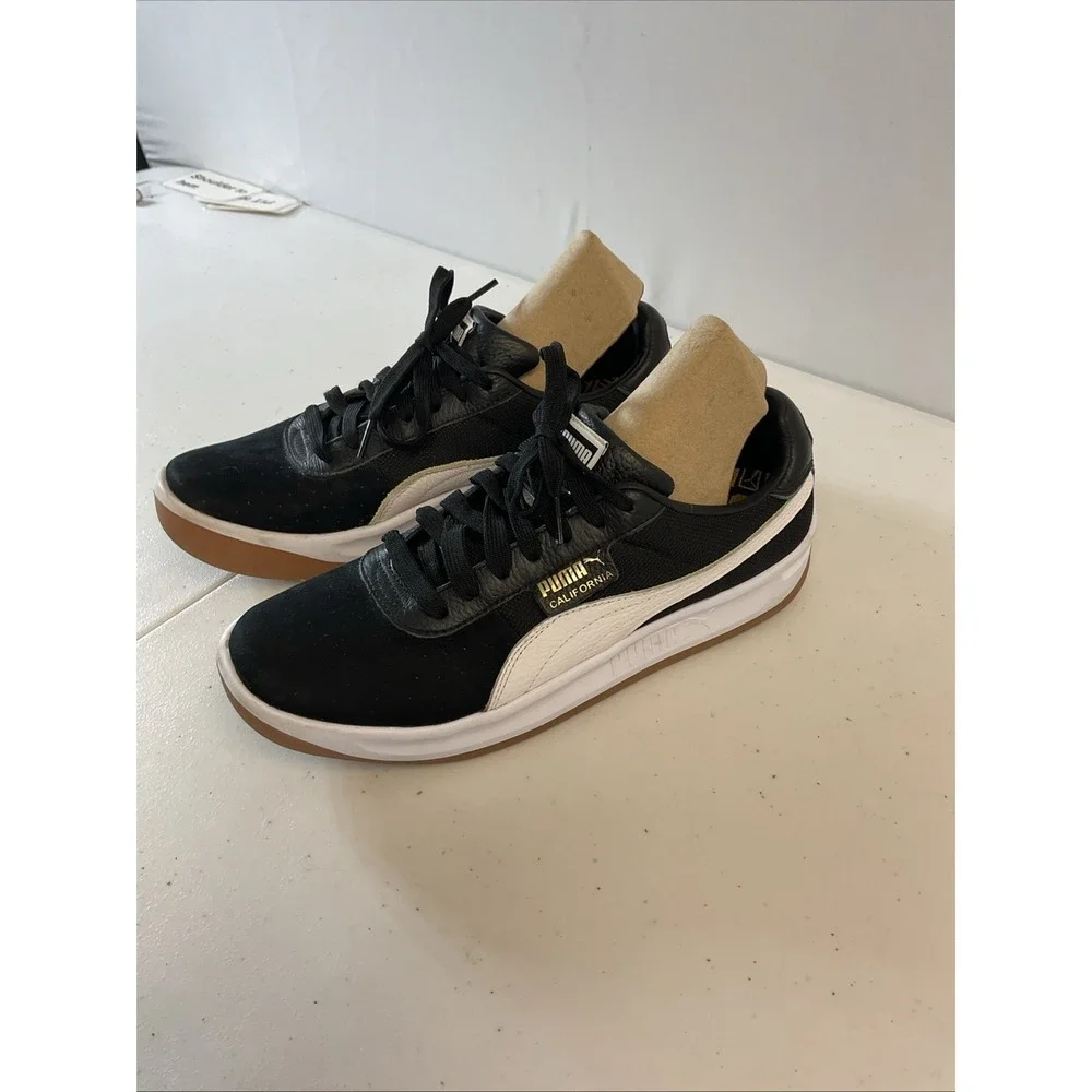 Puma Womens California Black / white Casual Shoes Sneakers Size‎ 10